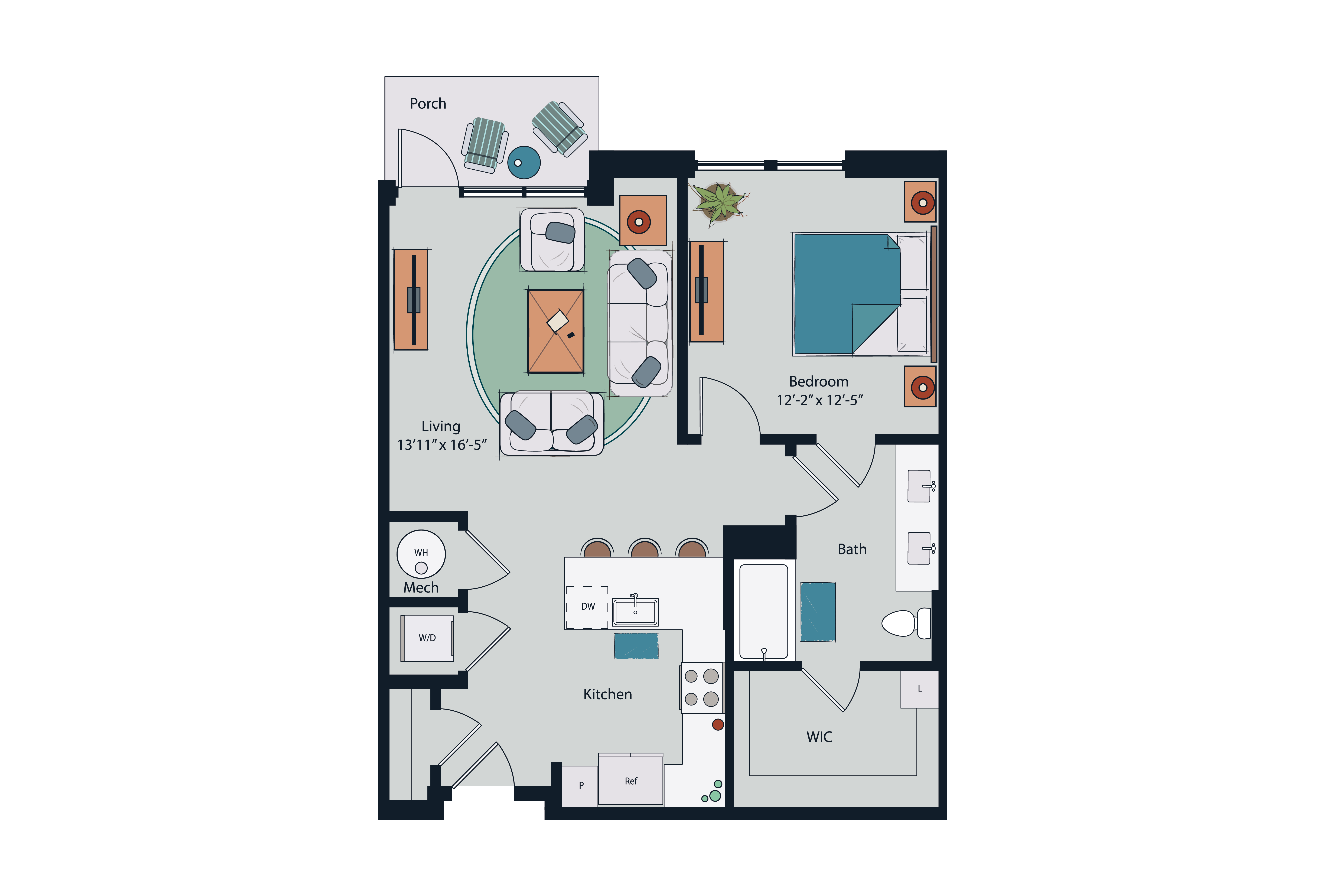 Floor plan layout diagram for A13